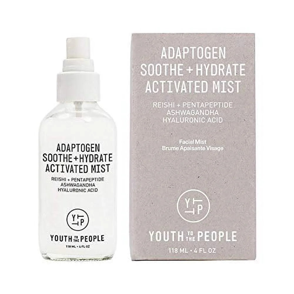 Adaptogen Soothe Hydrate Activated Mist, Refreshing and Hydrating Travel Size Facial Spray & Hydrating Mist for Daily Use, 4 Fl Oz 4 Fl Oz (Pack of 1)