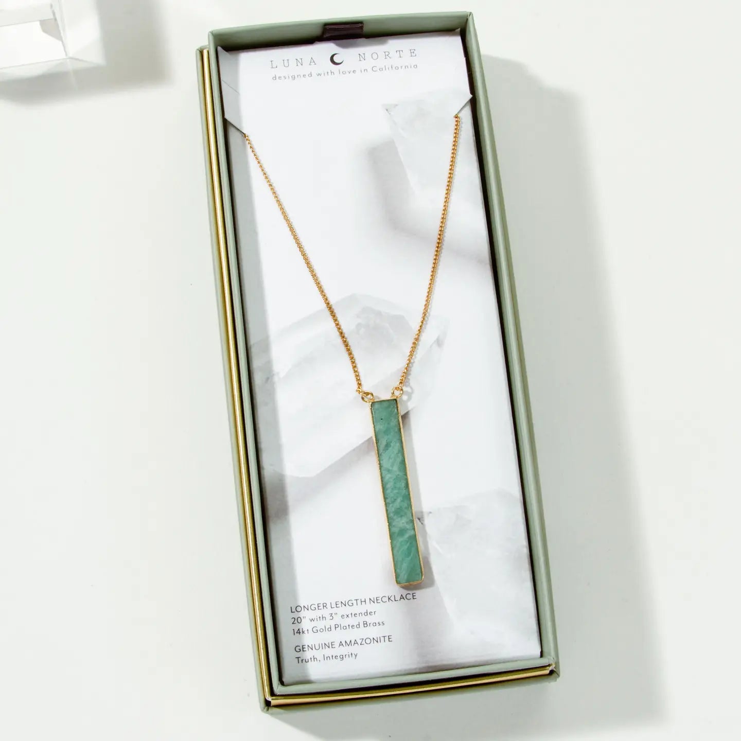 Amazonite Sticks and Stones Long Necklace