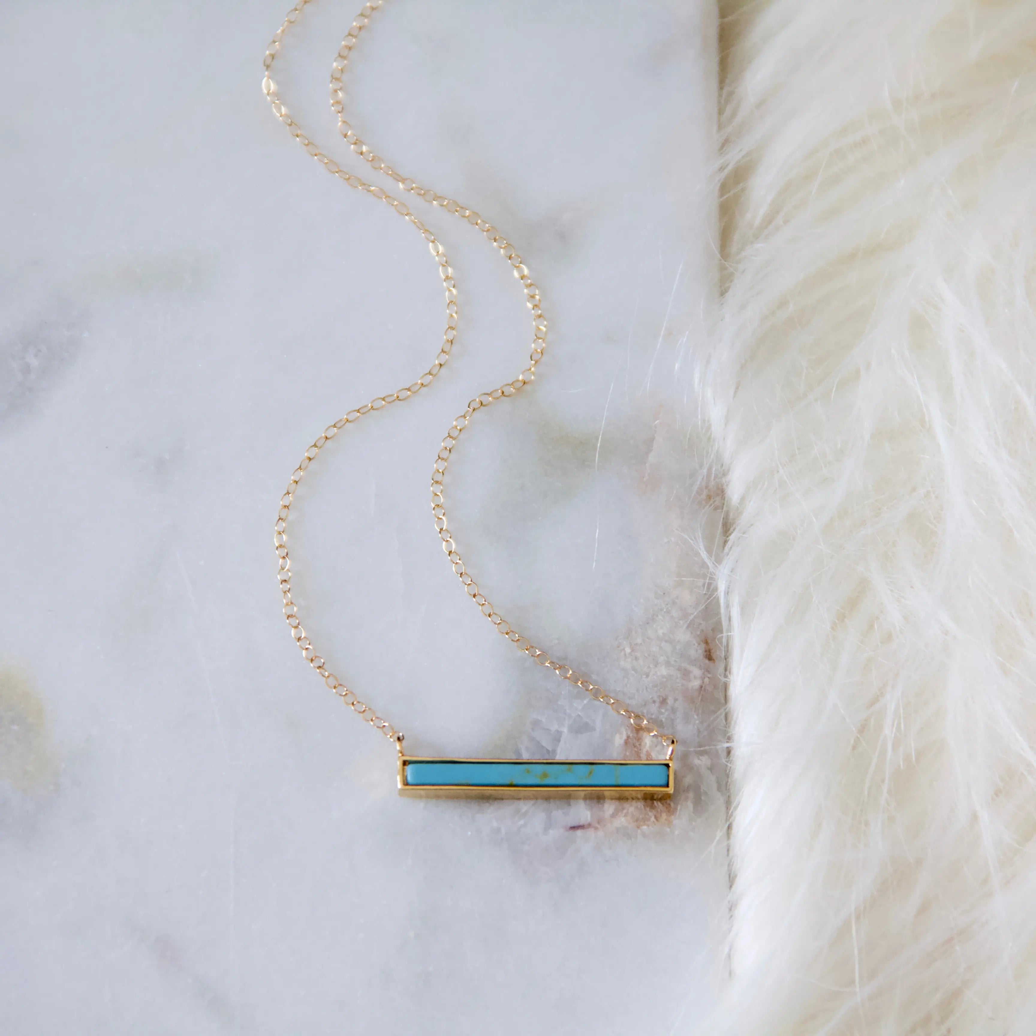 Turquoise Bar Necklace