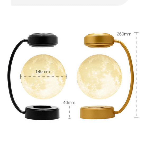 Portable Magnetic Levitation Moon Lamp LED Rotating Dangling Lamp