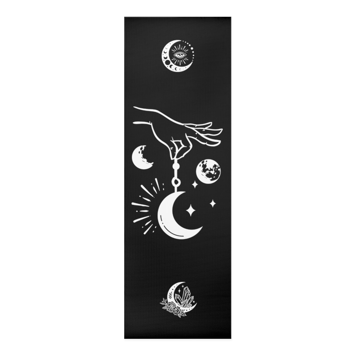 Spiritual Symbolism Black Yoga Mat