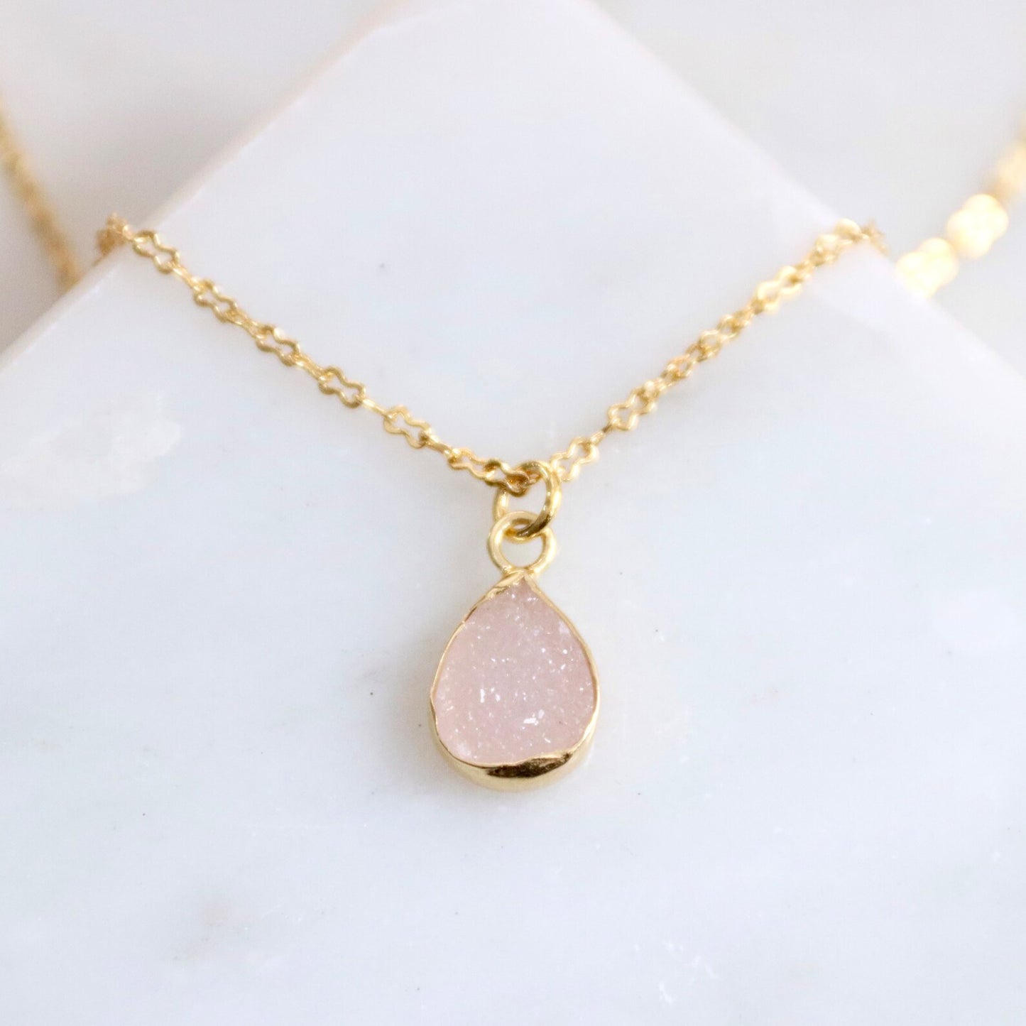 Druzy Teardrop Necklace