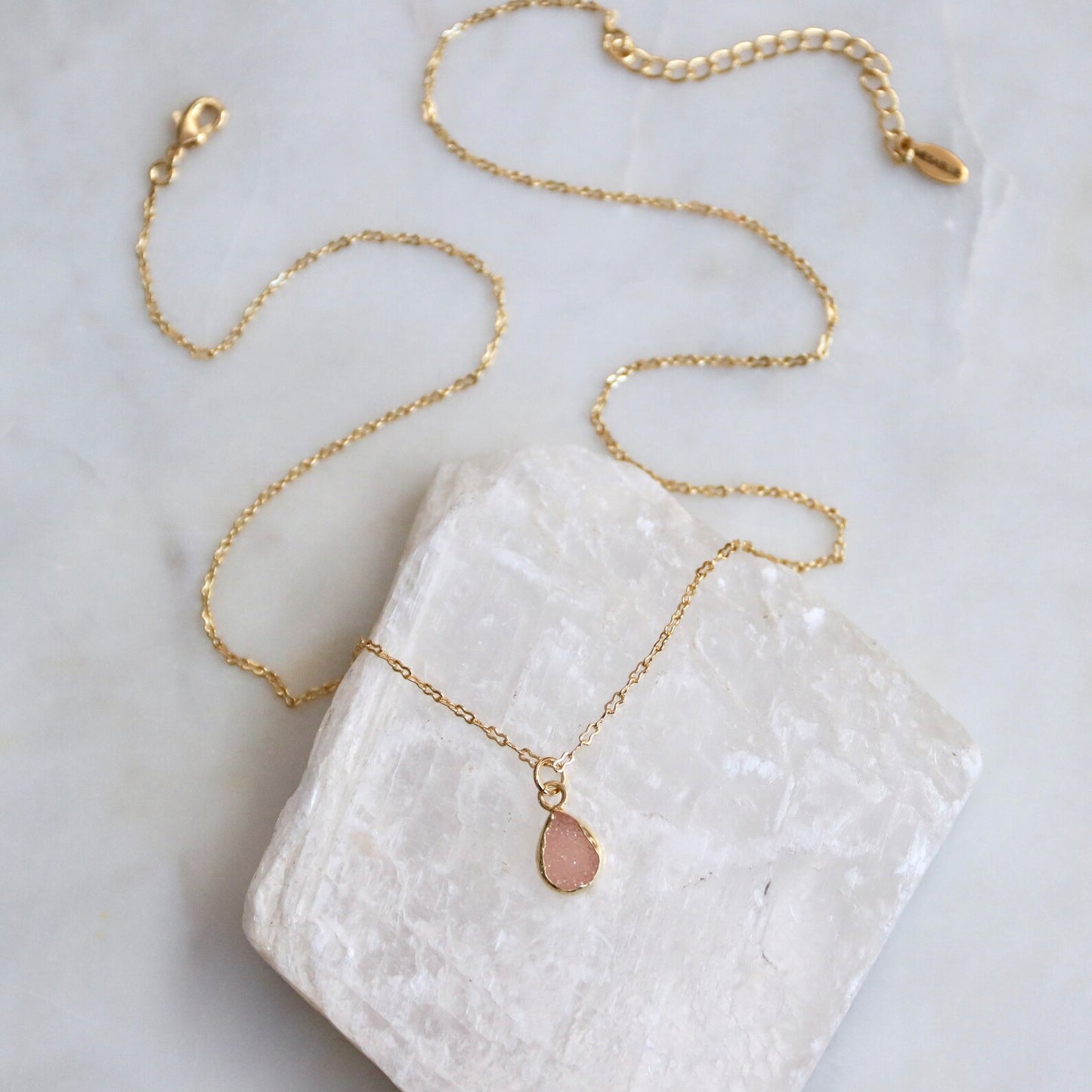 Druzy Teardrop Necklace