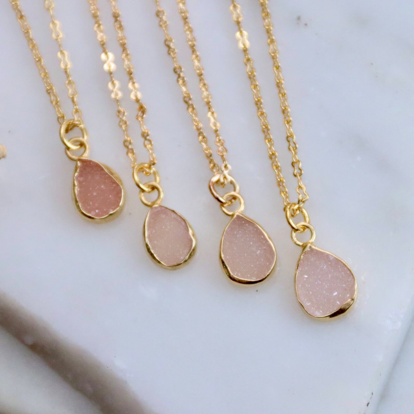 Druzy Teardrop Necklace