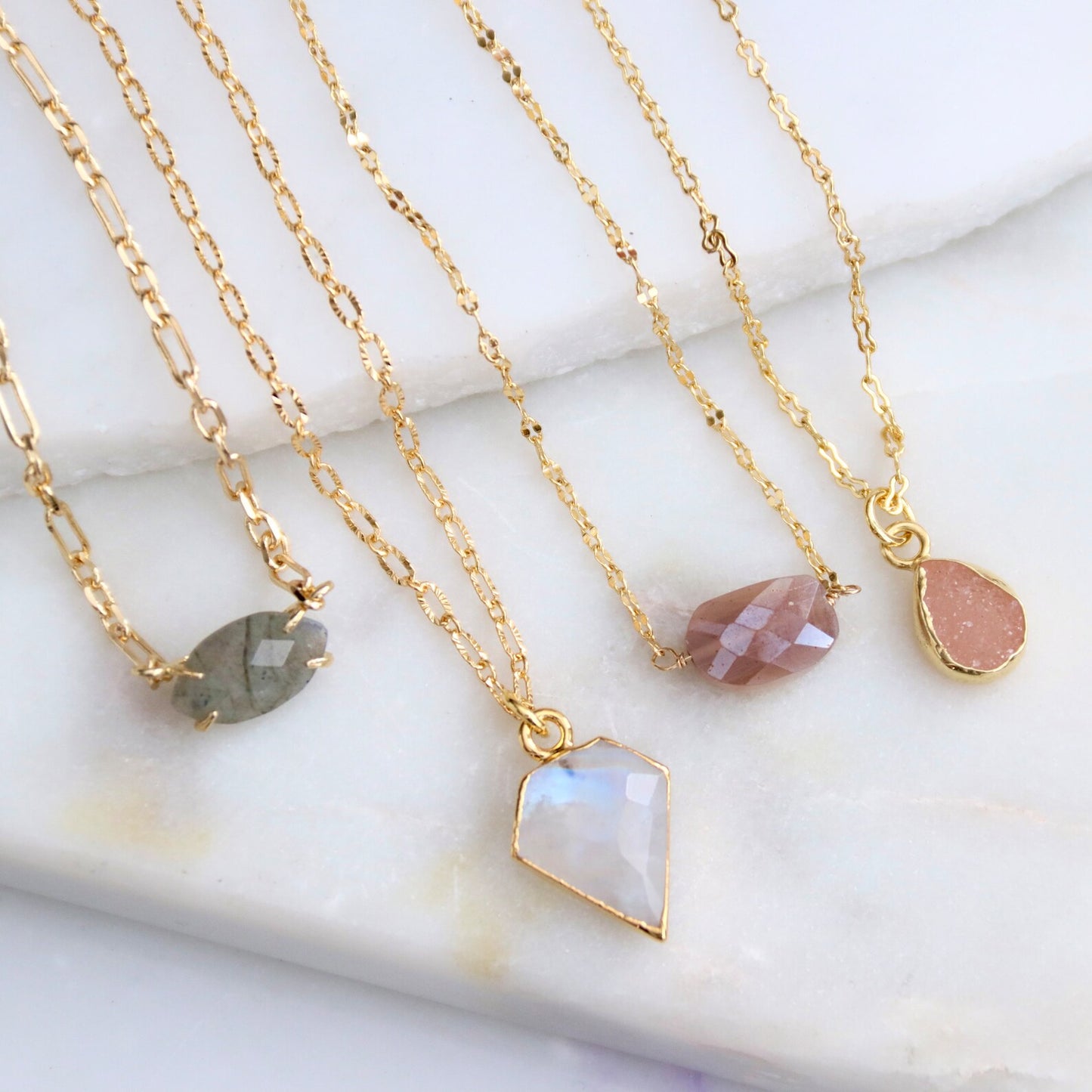 Druzy Teardrop Necklace