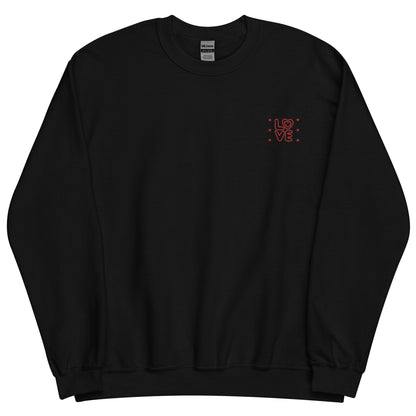 LOVE embroidered custom crewneck