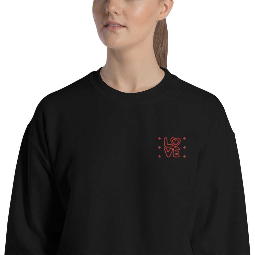 LOVE embroidered custom crewneck