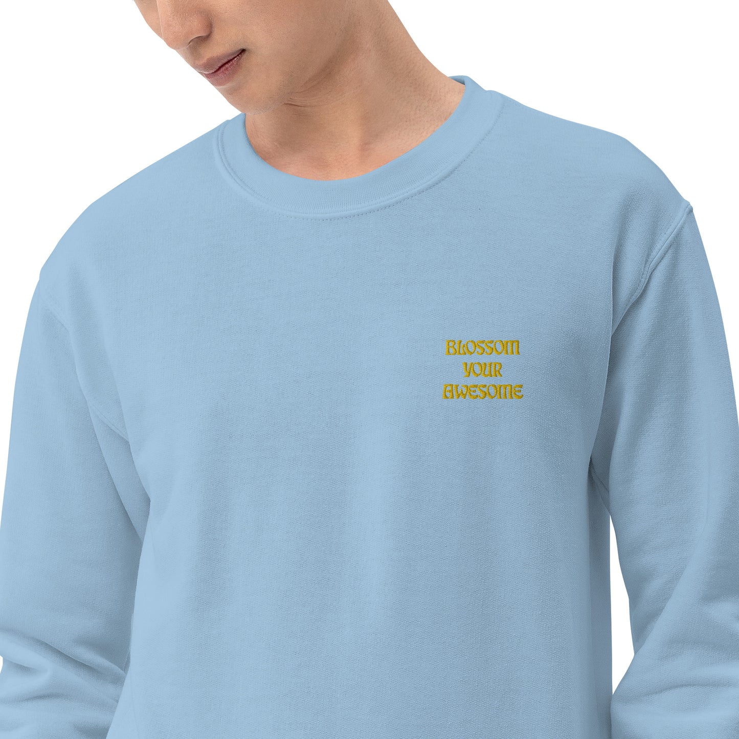 Blossom Your Awesome Embroidered Crewneck Sweatshirt