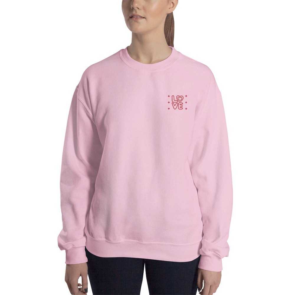 LOVE embroidered custom crewneck