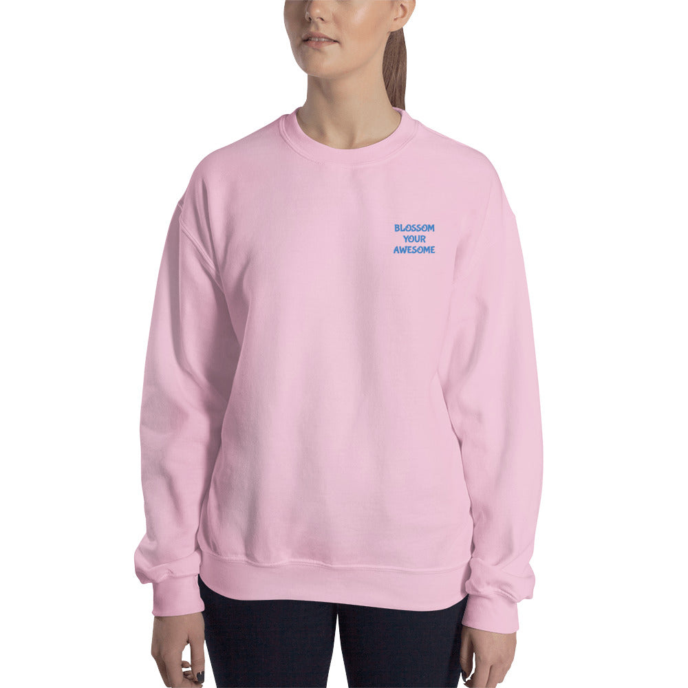 Blossom Your Awesome Embroidered Sweatshirt