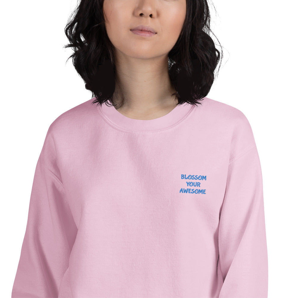 Blossom Your Awesome Embroidered Sweatshirt