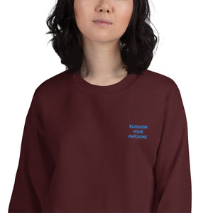 Blossom Your Awesome Embroidered Sweatshirt